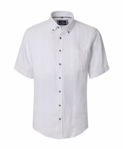 Heren overhemd korte mouw wit