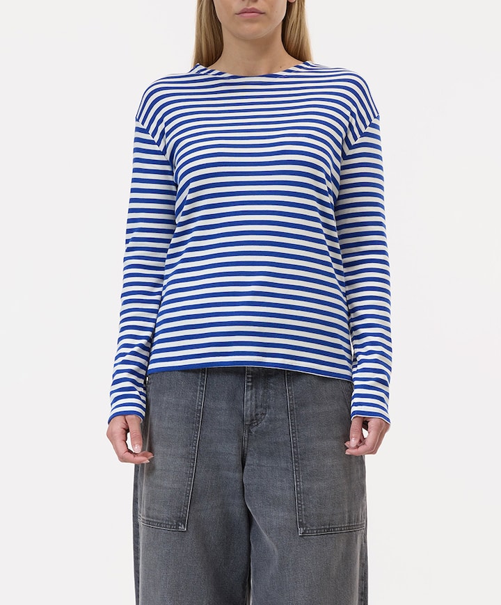 Dames longsleeve blauw