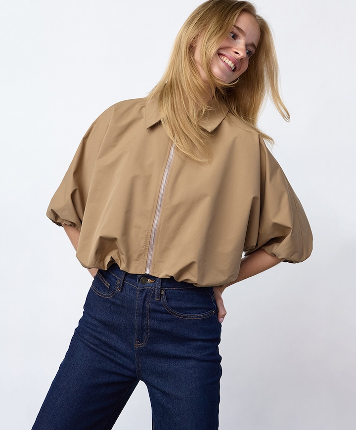 Dames blouse beige
