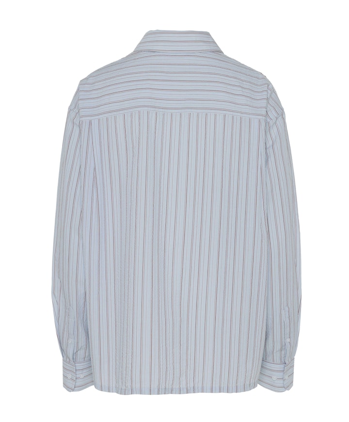 Heren overhemd lange mouw blauw