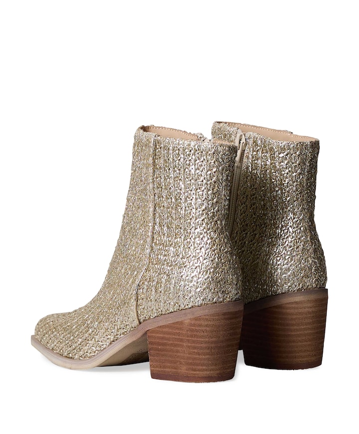 Damita dames enkellaarzen goud