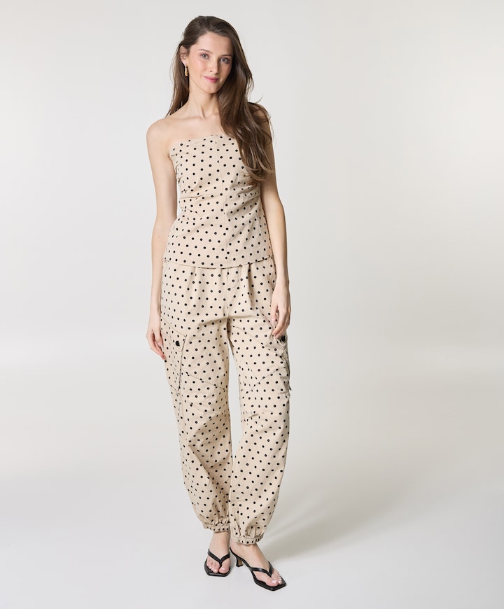 DiddiCC Cargo Dot  LL dames broek beige