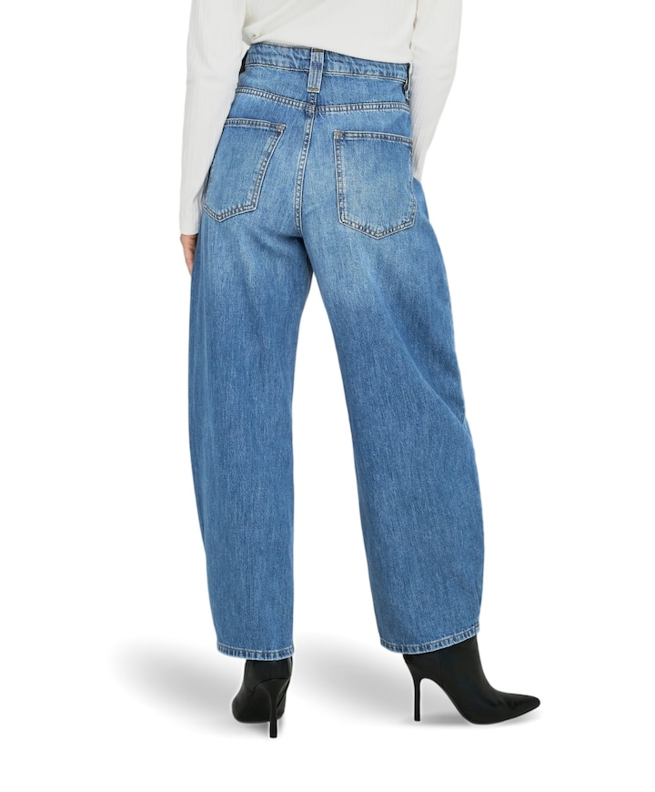 ONLFRANKIE HW ANK BARREL DNM DOT548 dames jeans blauw