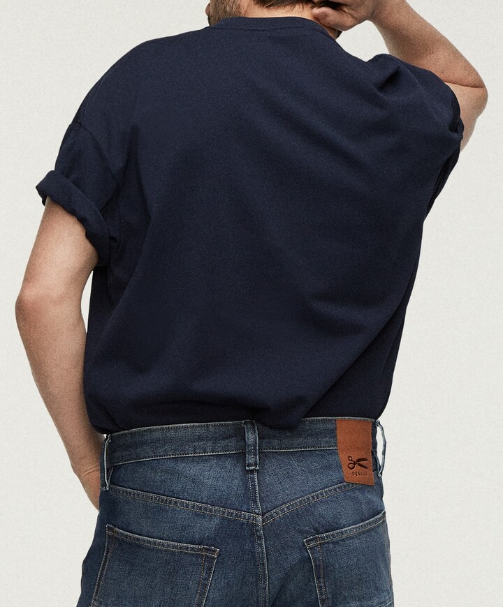Heren T-shirt blauw