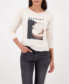 Dames longsleeve beige