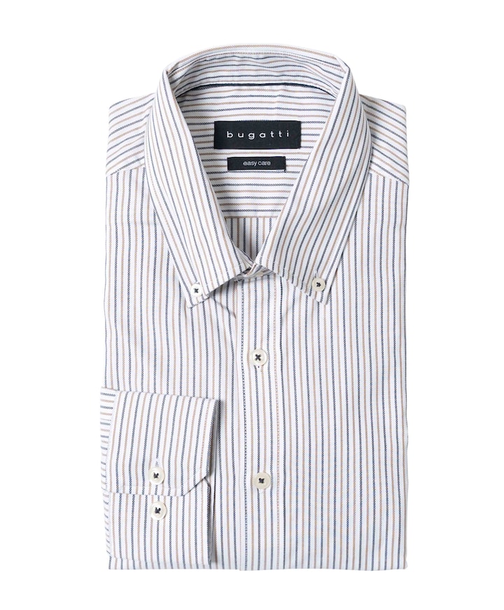 Overhemd lange mouw beige