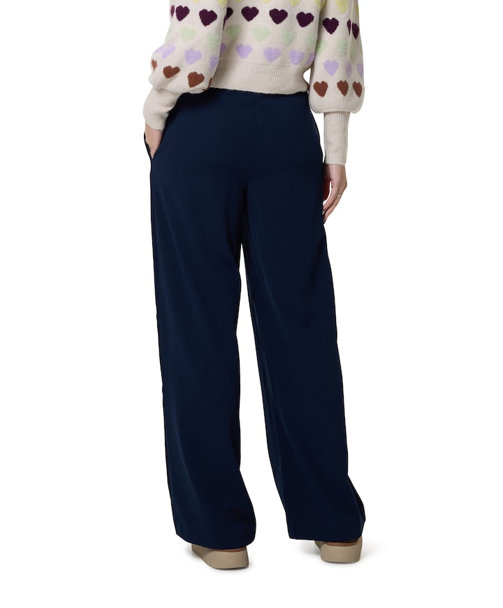 VICLUA HW WIDE PANTS-NOOS dames broek blauw