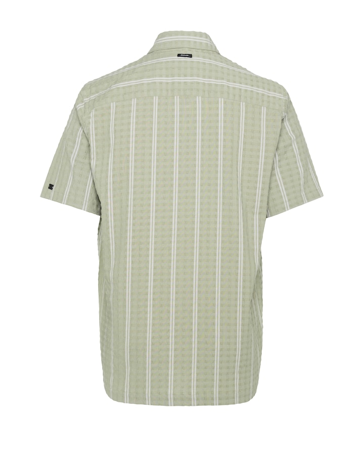 Heren overhemd korte mouw groen