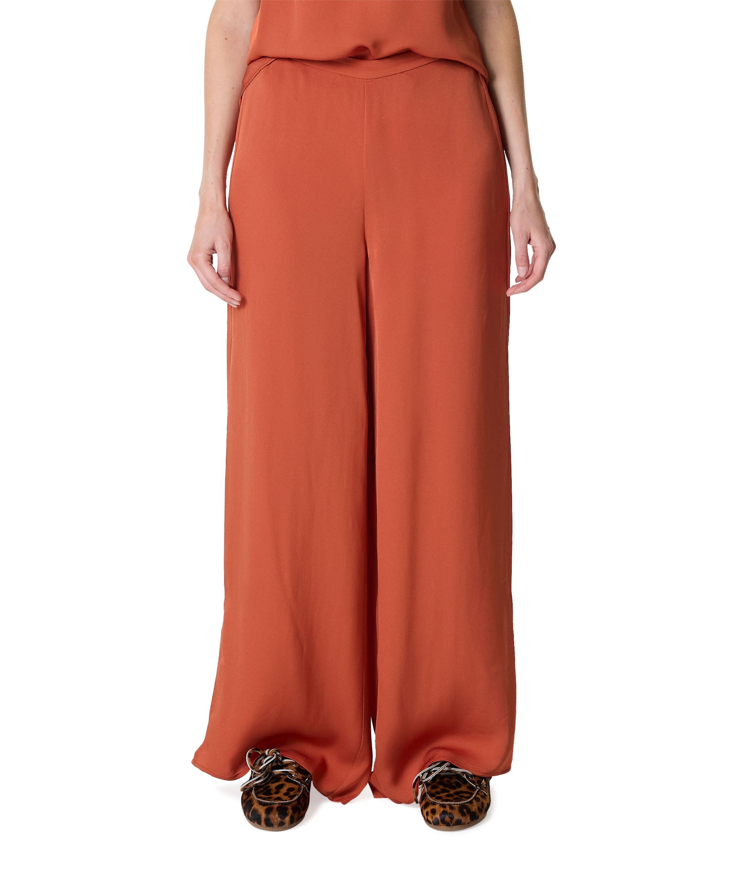 SLFLAURA HW SLIT B dames broek brique