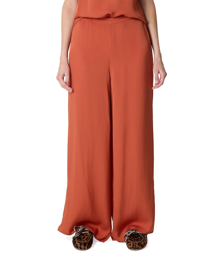 SLFLAURA HW SLIT B dames broek brique