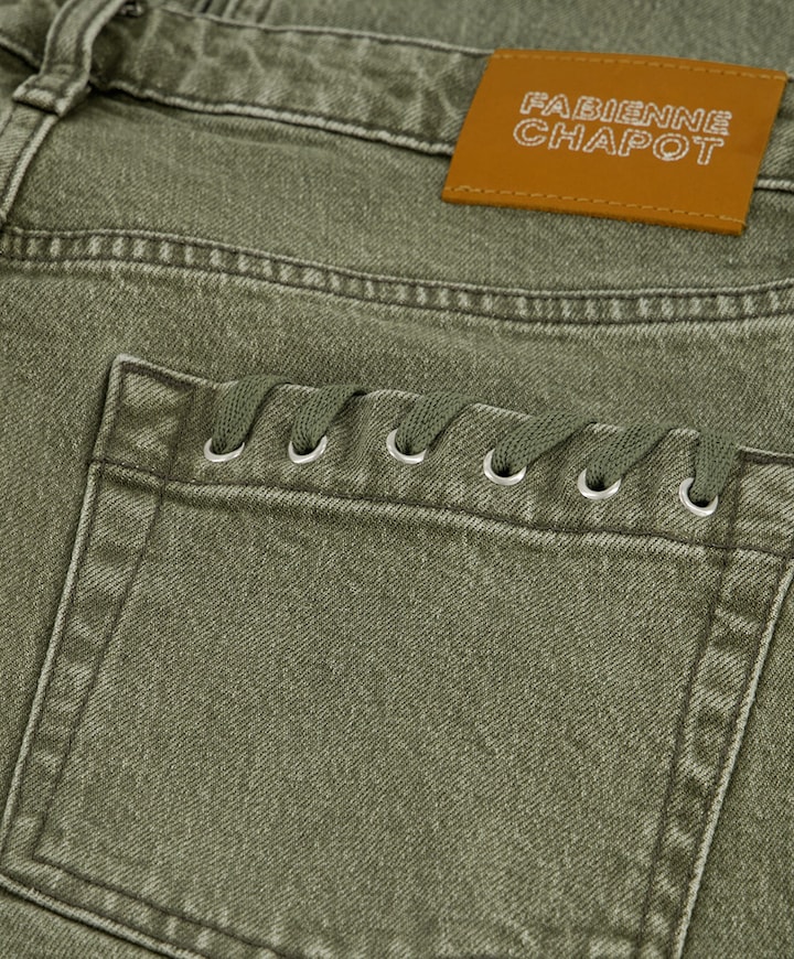 Zoe Boyfriend dames jeans groen