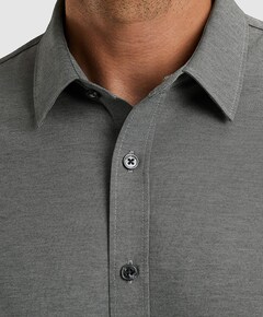 Heren overhemd lange mouw blauw