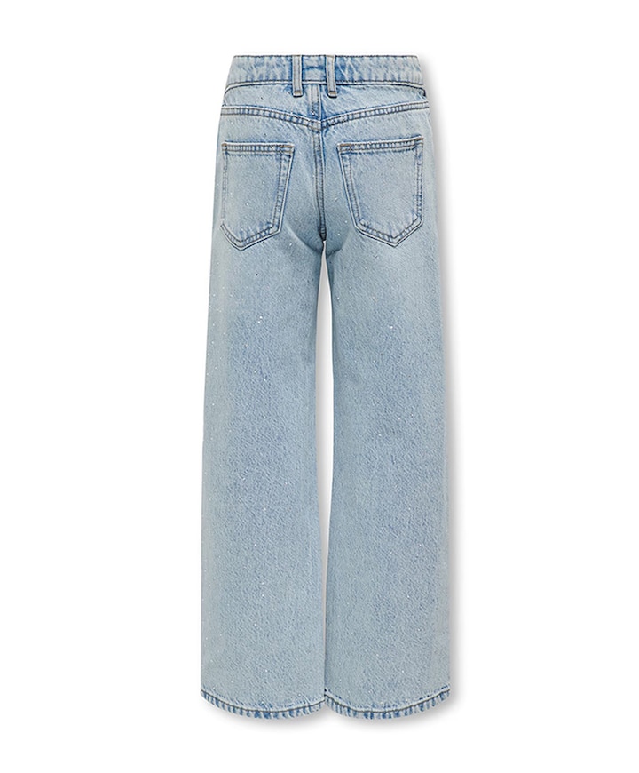 KOGCOBAIN RHINESTONE WIDE DNM AZG meisjes jeans blauw