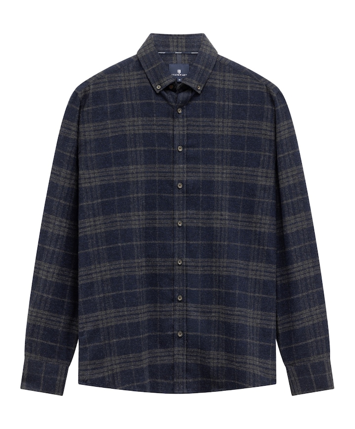 Heren overshirt blauw
