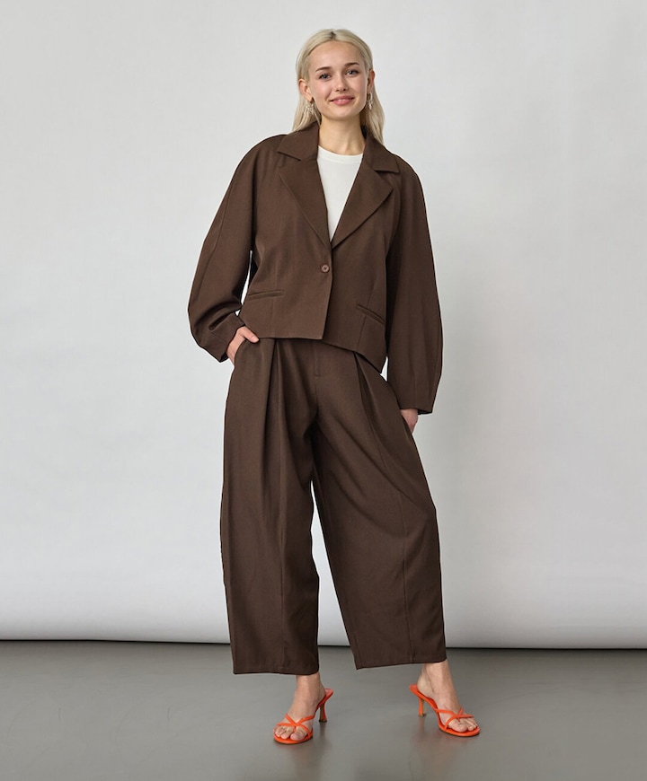 Dames blazer bruin