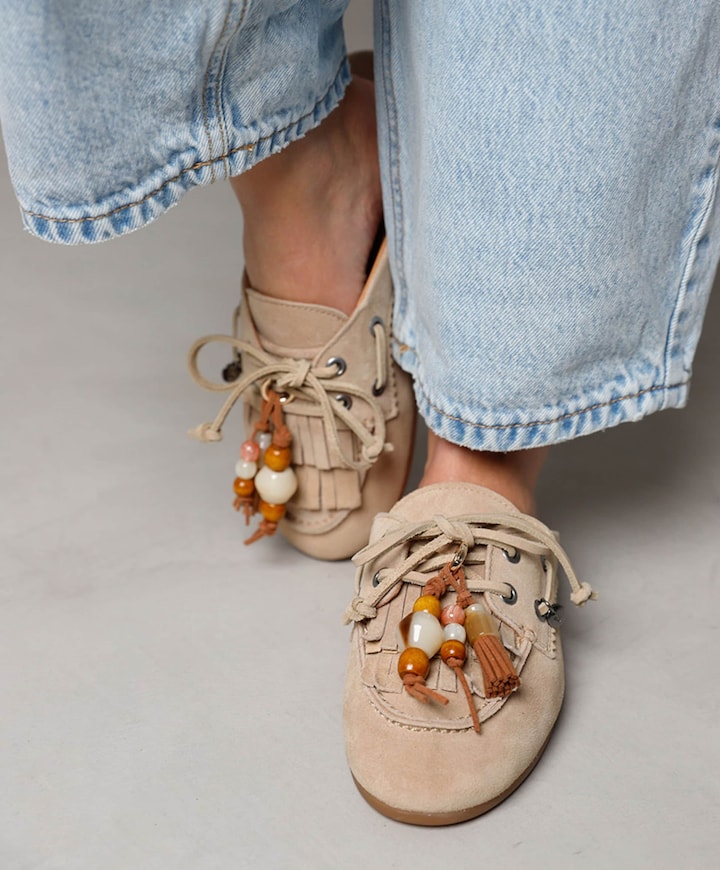 June Rhea dames clogs beige