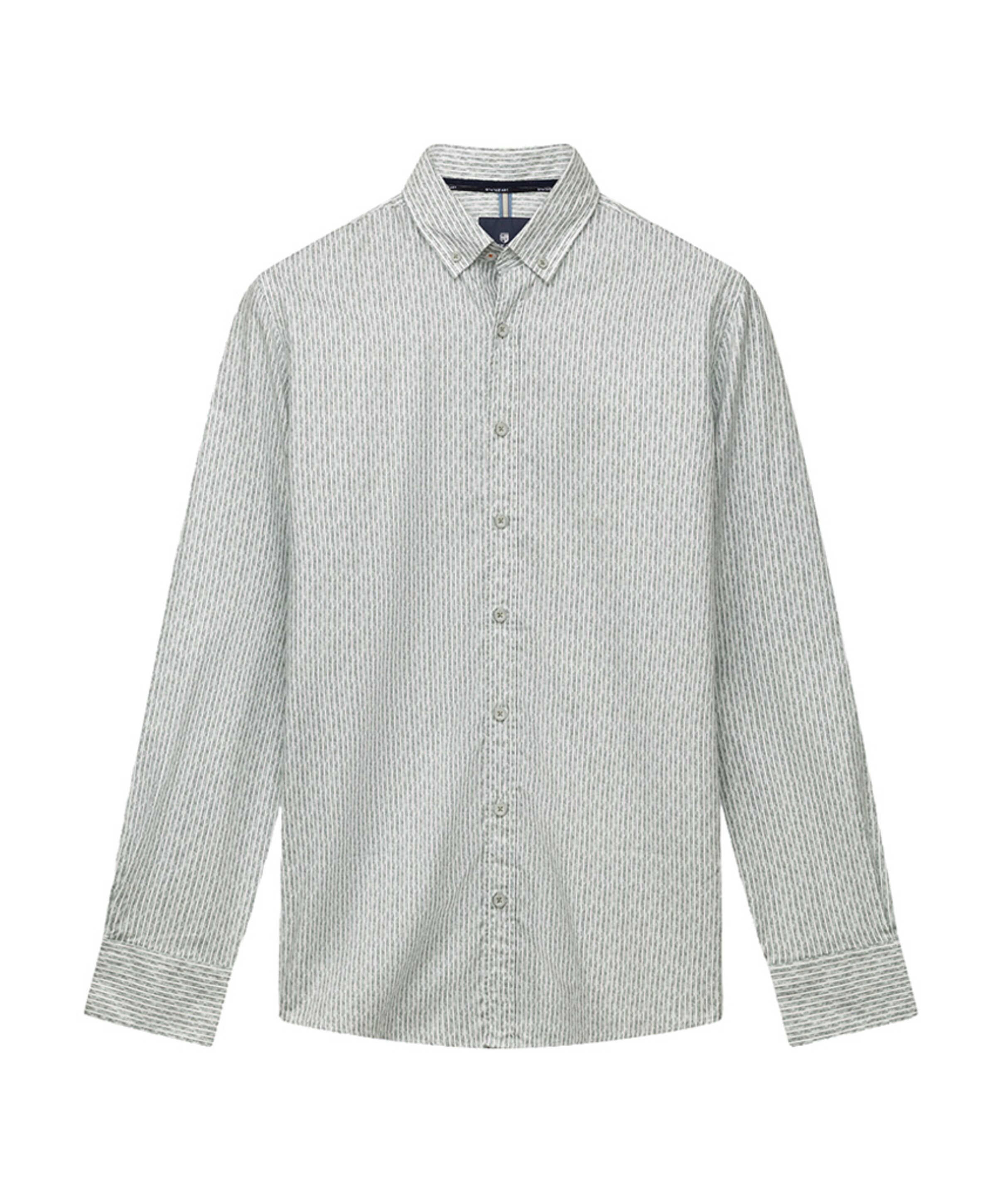 Heren overhemd lange mouw groen