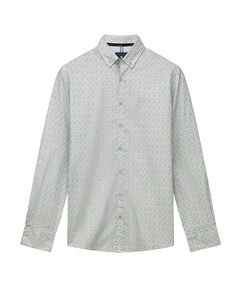 Heren overhemd lange mouw groen