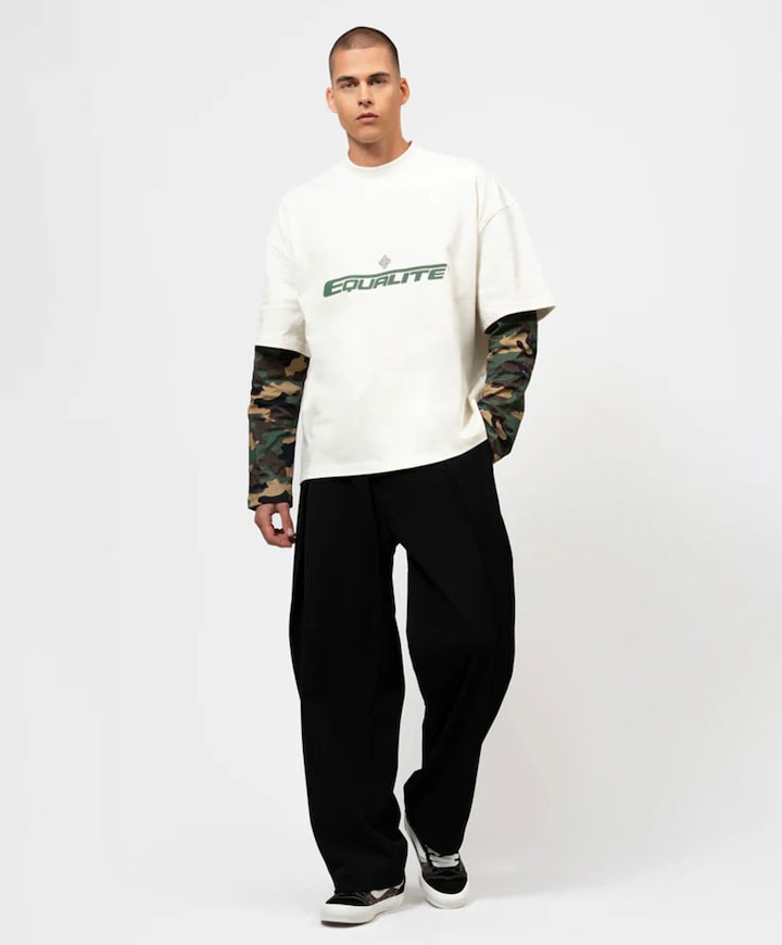 Uniseks longsleeve ecru