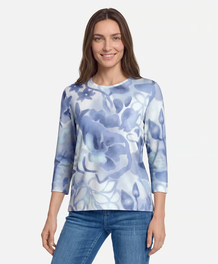 Dames longsleeve blauw