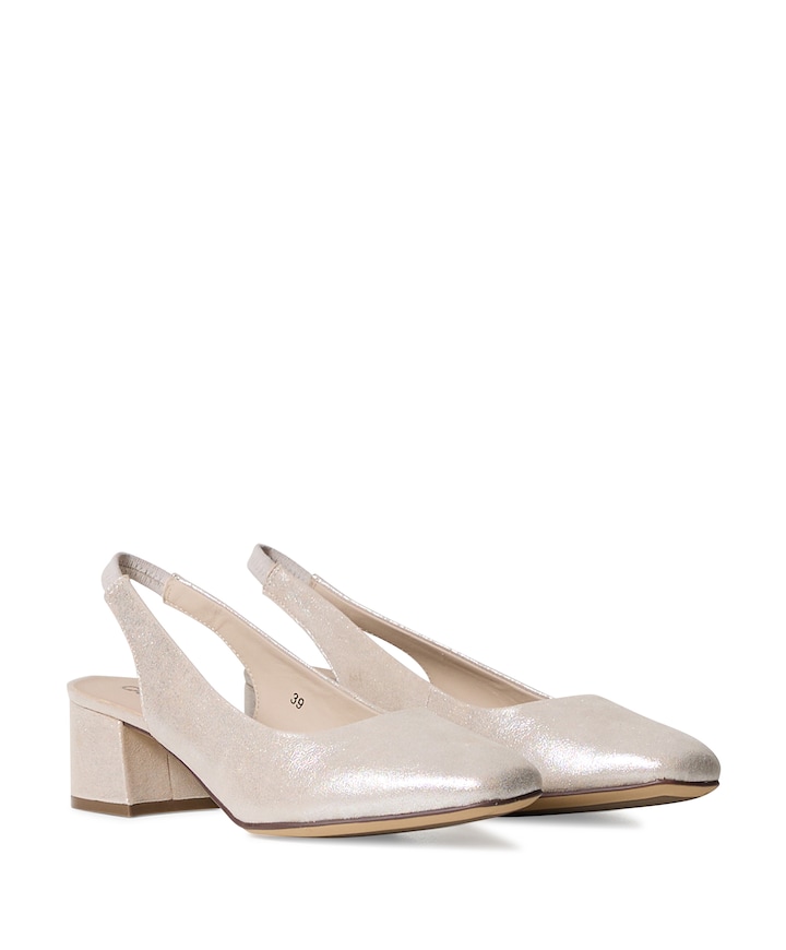 dames slingbacks beige