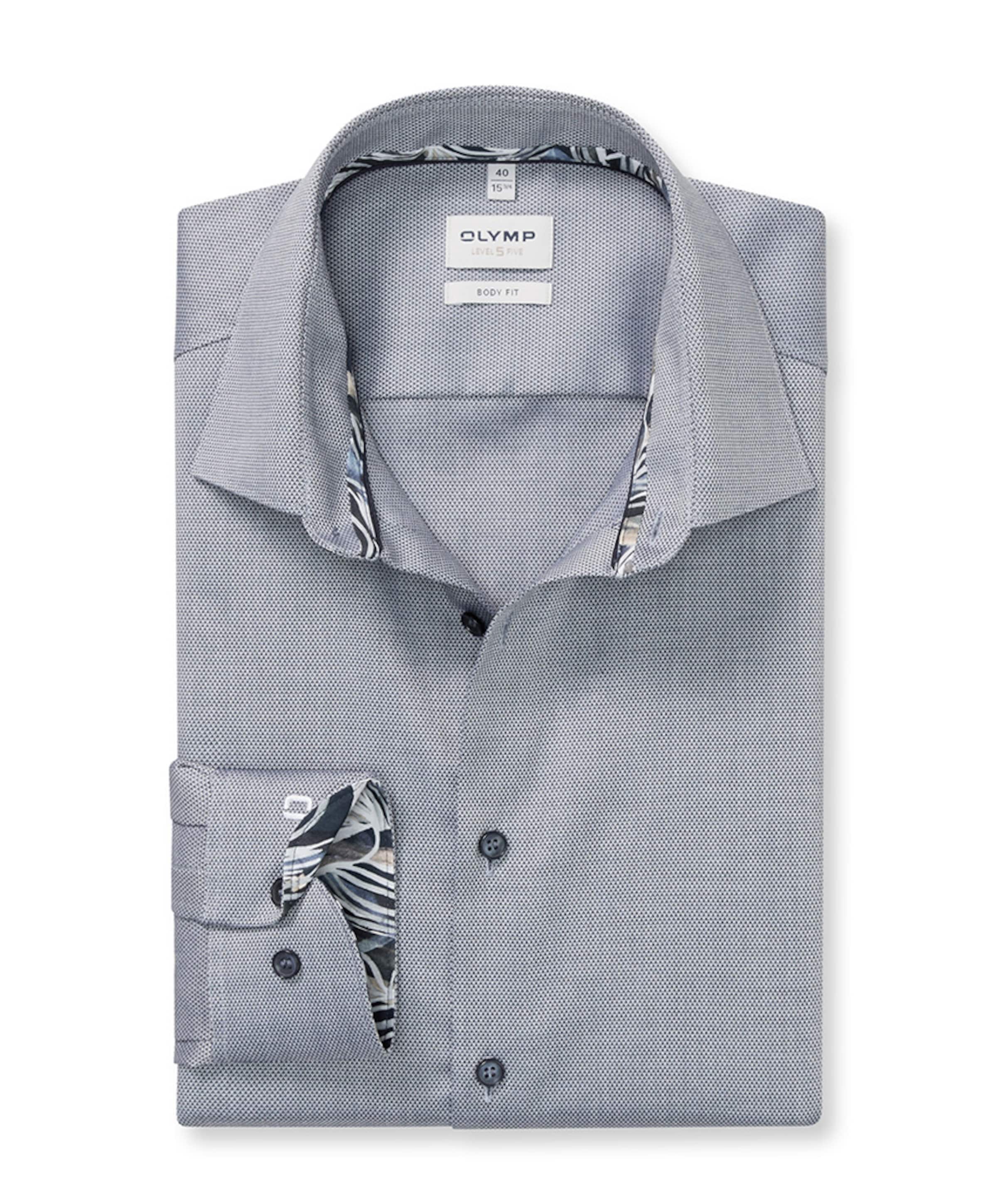 Heren overhemd extra lange mouw blauw