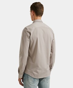 Heren overhemd lange mouw grijs