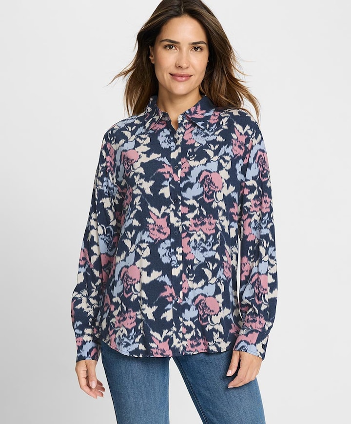 Dames blouse blauw