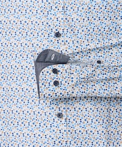 Heren overhemd lange mouw blauw