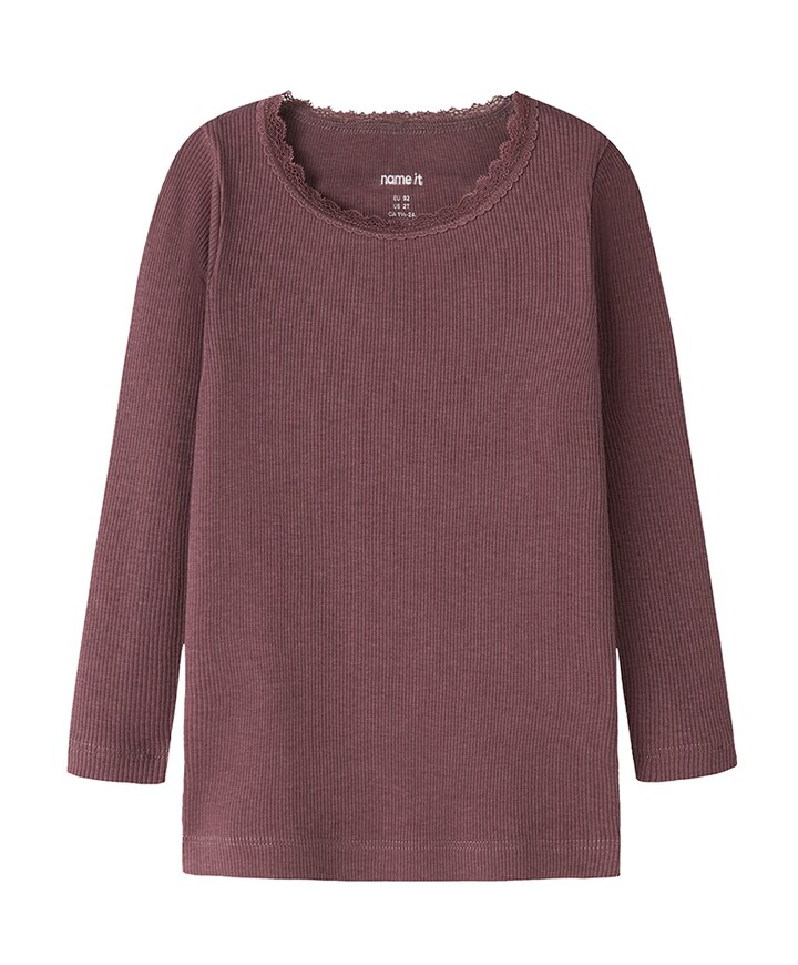 Meisjes longsleeve bordeaux