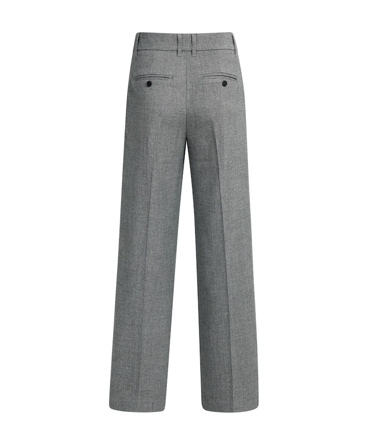 Zachte geweven broek met wijde dames broek grijs