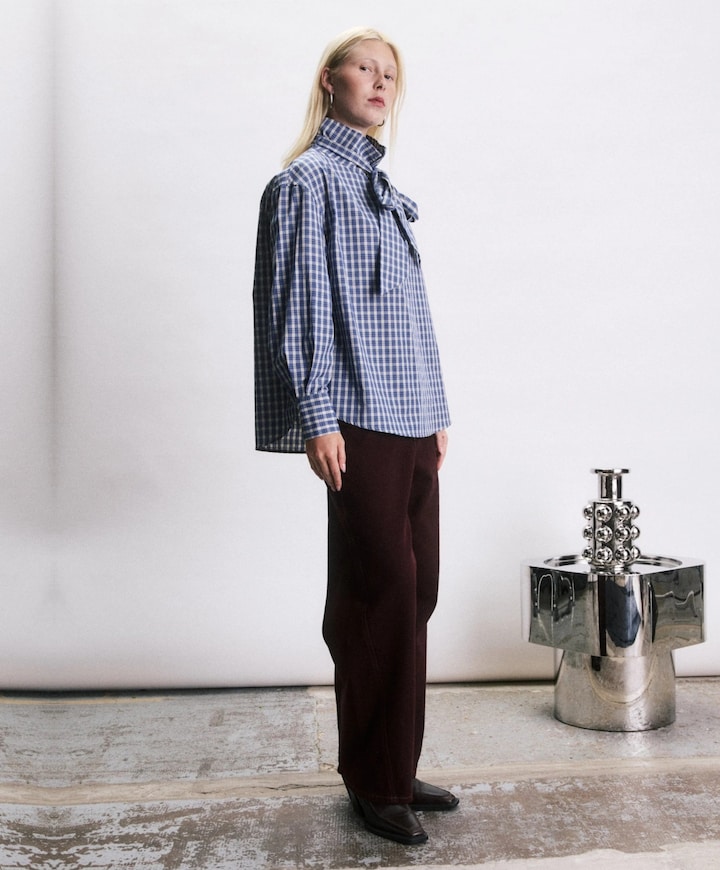 Dames blouse blauw