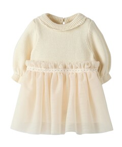Meisjes jurk ecru