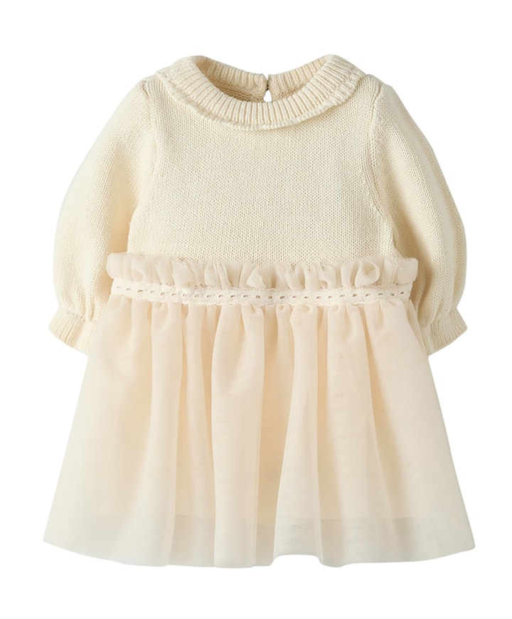 Meisjes jurk ecru