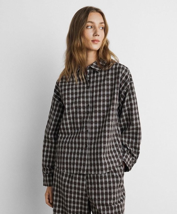 Dames blouse bruin