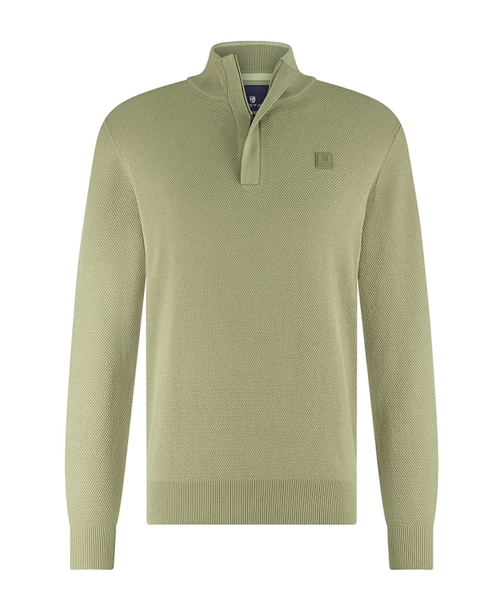 Trui met rits groen