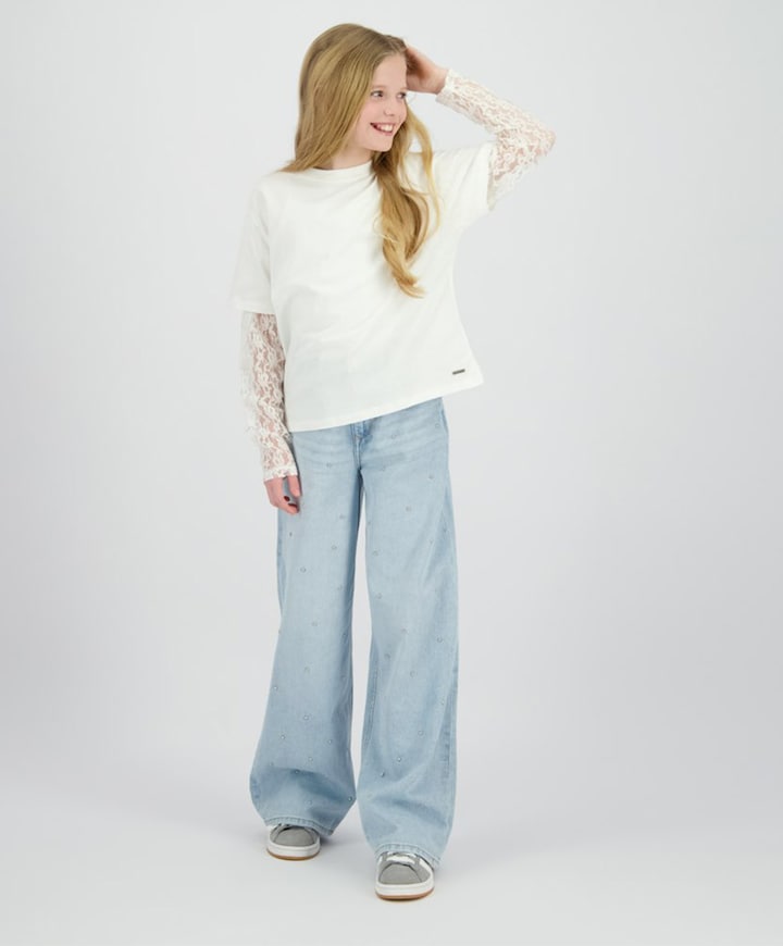 Meisjes longsleeve wit