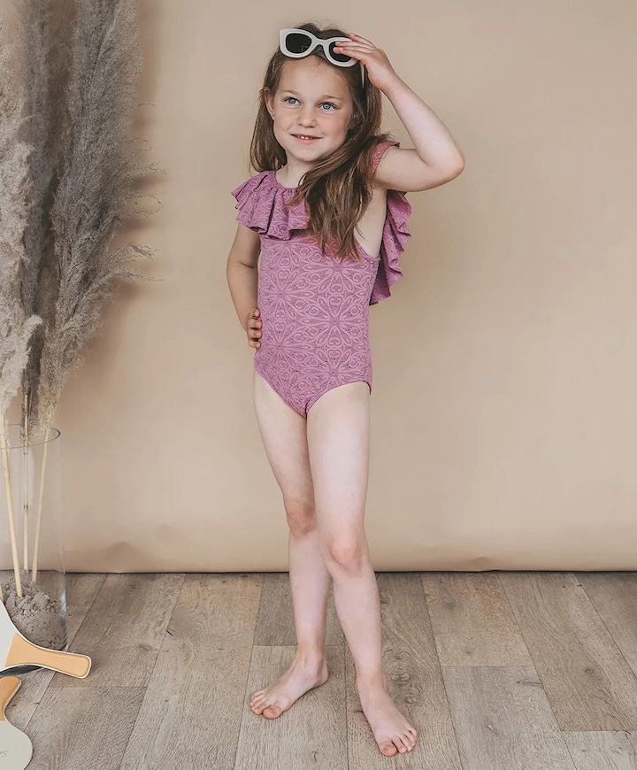 Meisjes badpak paars