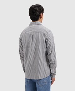 Heren overhemd lange mouw blauw