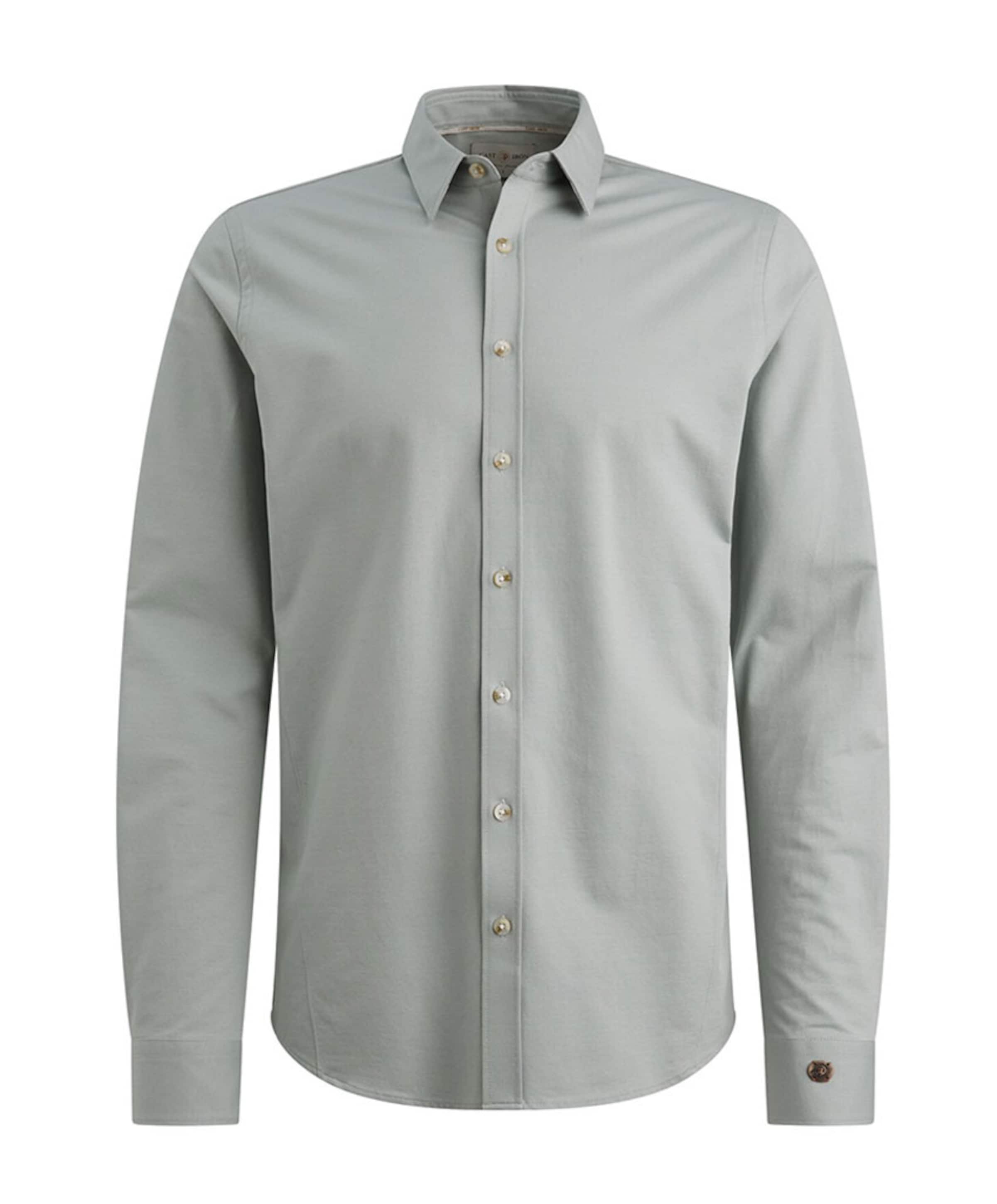 Heren overhemd lange mouw groen