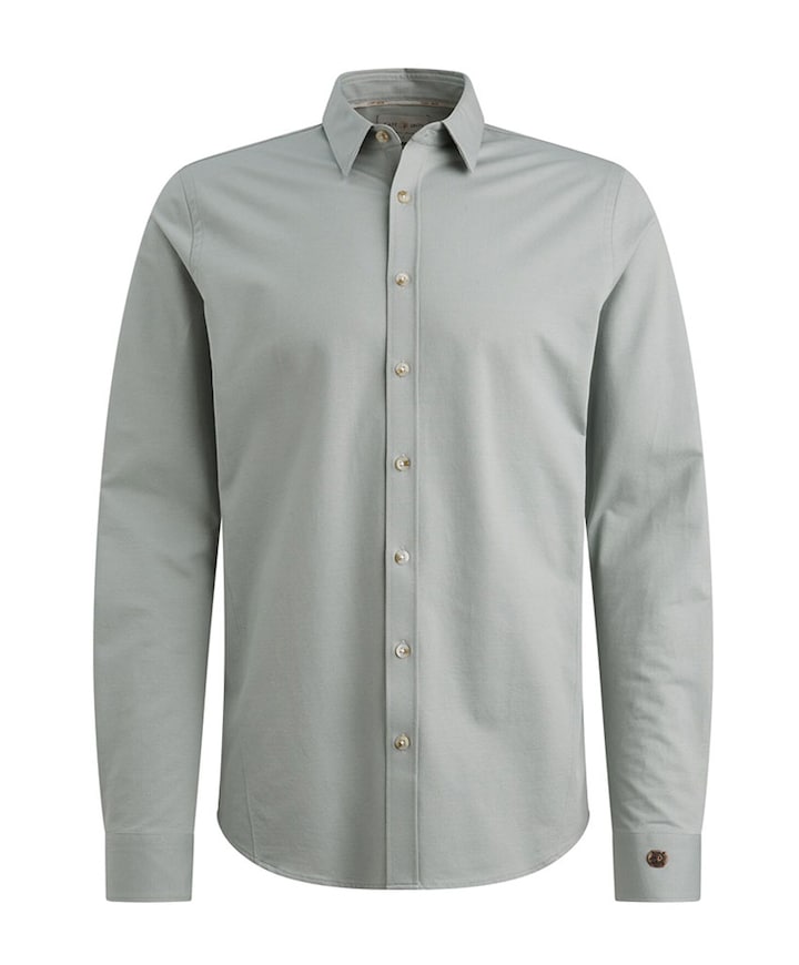 Heren overhemd lange mouw groen