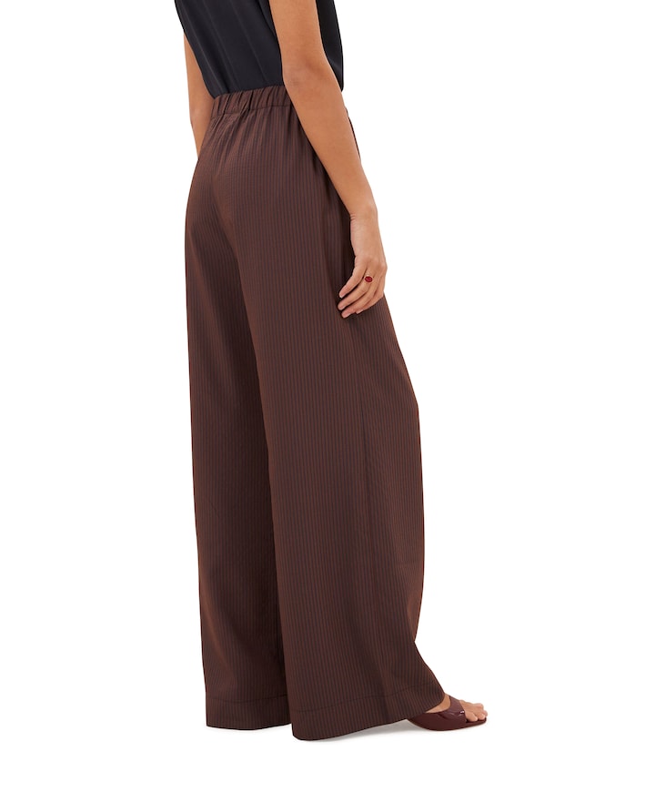 celin tan stripe dames broek bruin