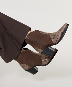 dames enkellaarzen beige