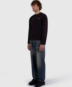 Heren longsleeve bruin