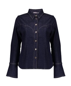 Dames blouse blauw