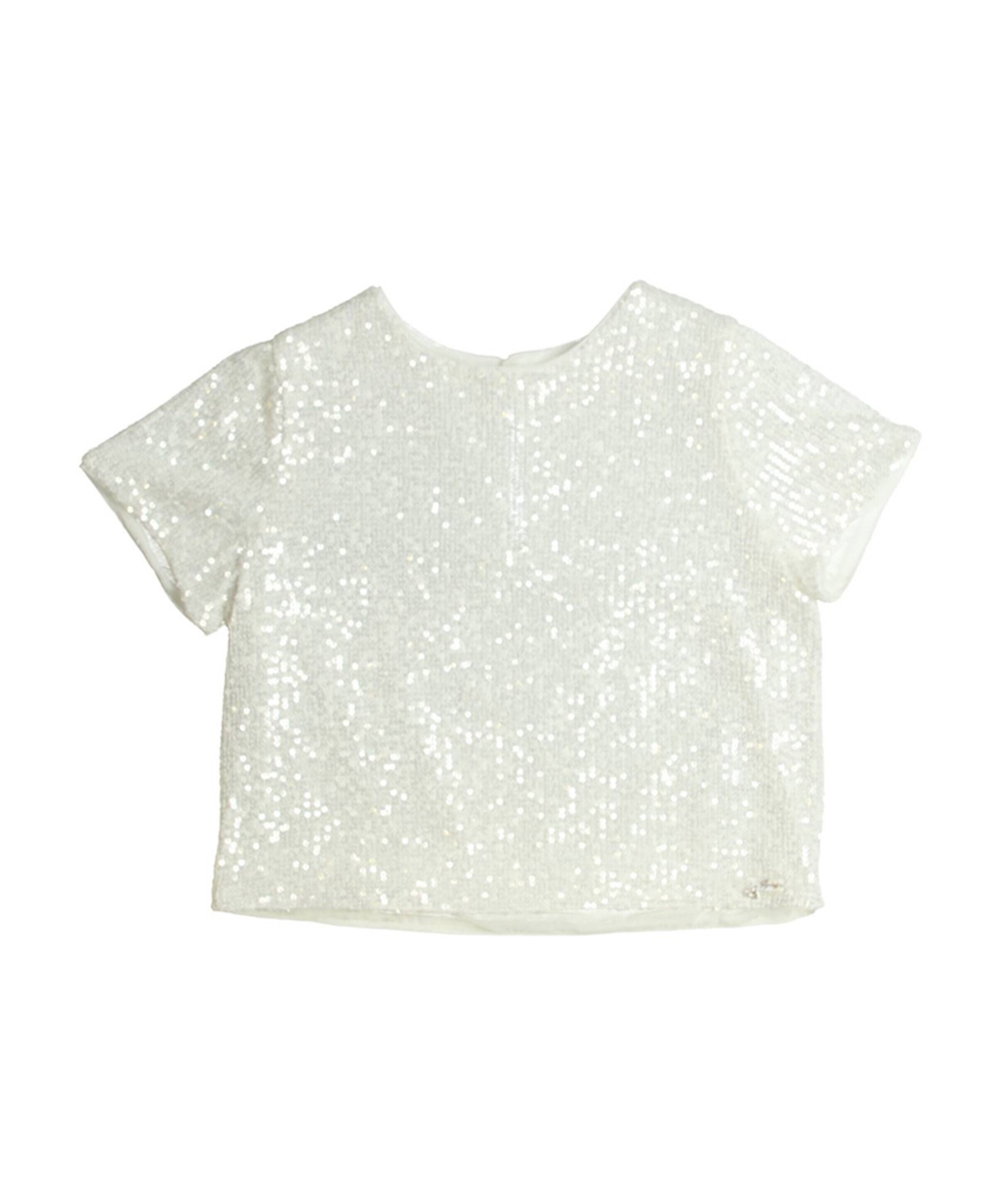 Blouse korte mouw ecru