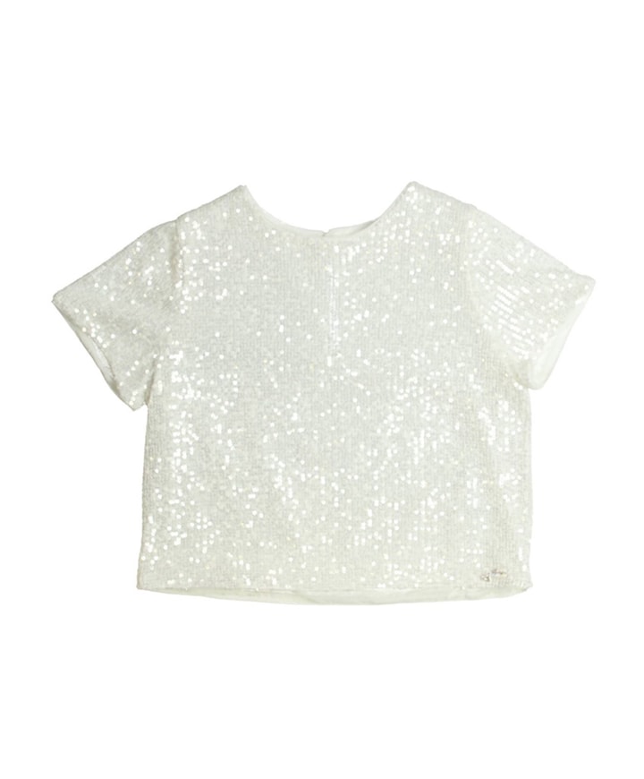 Blouse korte mouw ecru