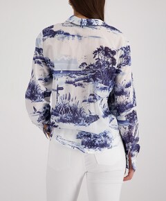 Dames blouse blauw