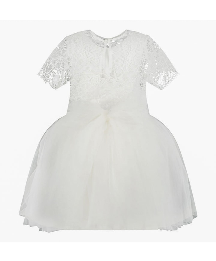 Meisjes jurk ecru