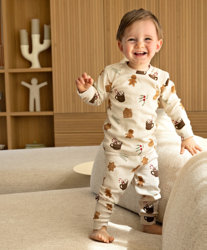 Uniseks pyjamaset  ecru